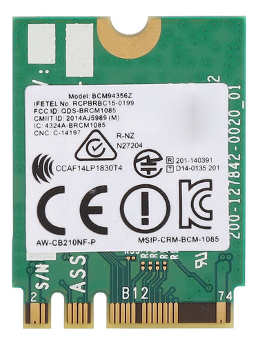 Tarjeta De Red De Doble Banda 2.4ghz+5ghz Bcm94356z Wifi Ac