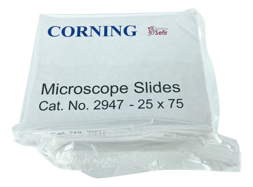 Portaobjetos 25x75 Corning 50 Pzas 2947-25x75