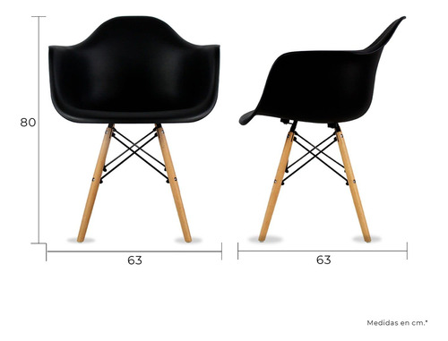 Juego De 2 Sillas Eames Estocolmo Ergonómicas Para Interiore