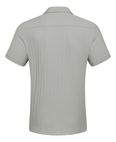 Camisa Casual Con Botones Para Hombre Camisa Manga Corta