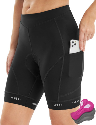 Iuga Pantalones Cortos De Ciclismo Acolchados Para Mujer, 4d