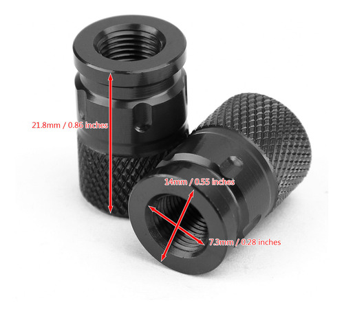 Cnc Aluminum Black Anti-thief Tire Valve Stem Cap For Mo Ccf
