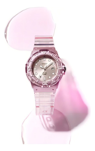 Reloj Casio Pop Lrw-200hs-4ev Mujer Ts Correa Rosa Claro Bisel Rosa Claro Fondo Rosa Claro