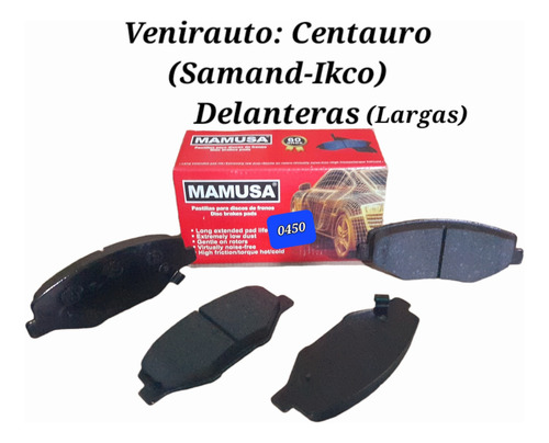 Pastillas De Frenos Mamusa 0450 Centauro Samand-ikco Largas
