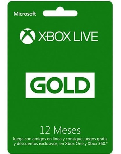 Xbox Live Gold 12 Meses 1 Año Envio Inmediato Multi Region