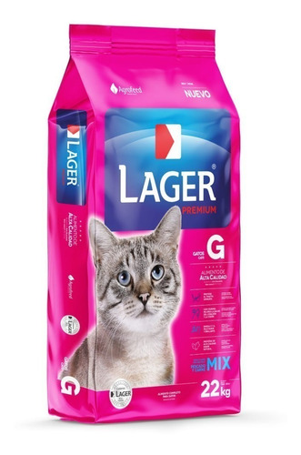 Alimento Lager Gatos Premium para gato adulto sabor mix en bolsa de 22kg