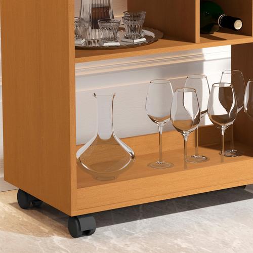 Aparador Bar 4000 Design Moderno Rodizio Nature Jbbechara