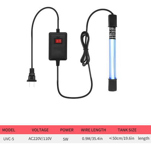 Desinfectante Aquarium Clean Light Light Light, 5 W, 11 W, C