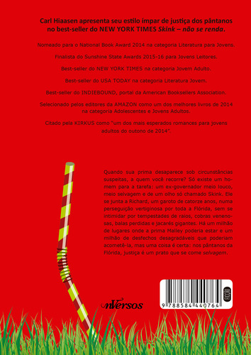 Skink: Não se renda, de Hiaasen, Carl. Editorial Editora nVersos, capa mole em português, 2016