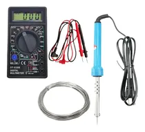 Comprar Kit Tester Multimetro Digital Cautin Para Soldar 60w Estaño 