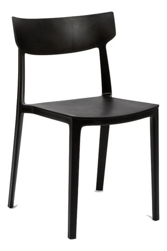 Silla de comedor Rossi Rio, estructura color negro, 4 unidades