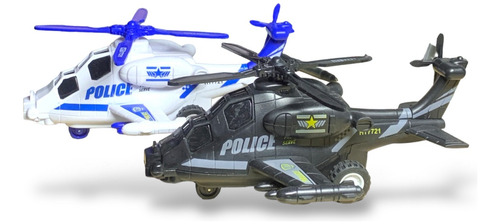2 Helicopteros Escala Con Luz Y Sonido Traccion Movimiento 