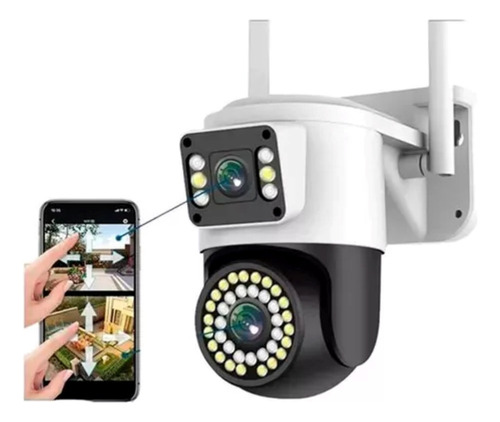 Camara Doble Exterior De Seguridad Ip Wifi Robotica Ptz 