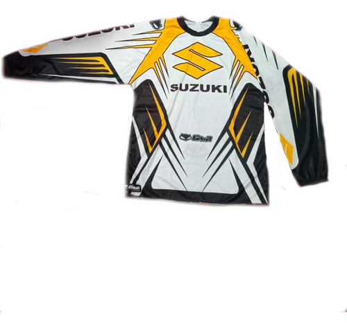 Buzo Jersey Motocross Suzuki Logo Amarillo Fas Motos