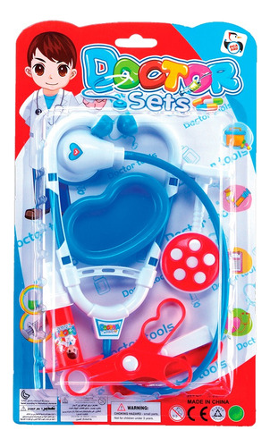 Kit Médico Infantil Com Estetoscopio E Acessórios 7 Peças