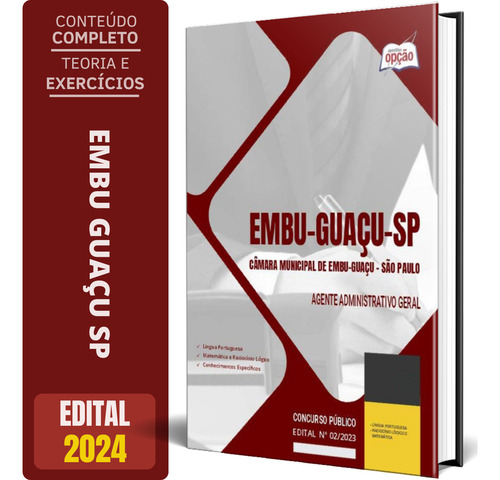 Apostila Agente Administrativo Geral Câmara De Embu Guaçu Sp