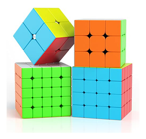 Vdealen Speed Cube Set, 2x2 3x3 4x4 5x5 Pegatina Gl85l