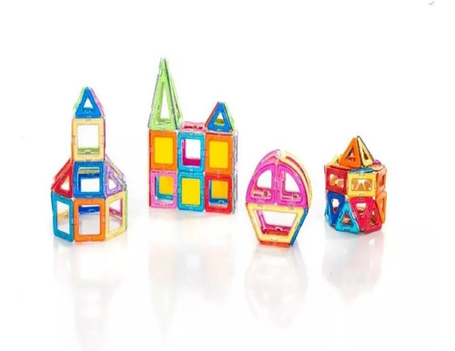 Imagen 2 de 6 de Magneticos Juego Niños/niñas Piezas Bloques Plasticos Armar