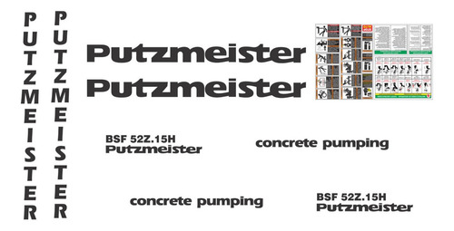 Kit De Calcomanías Para Putzmeister Bsf 52z