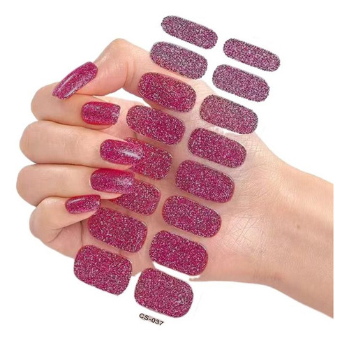 8 Hojas De Pegatinas De Gel Para Uñas, Tiras De Esmalte De U