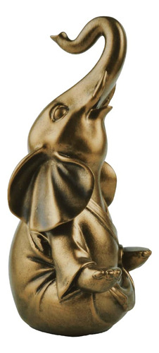 Figura De Buda Elefante Tronco Elevado Yoga Regalos Suerte