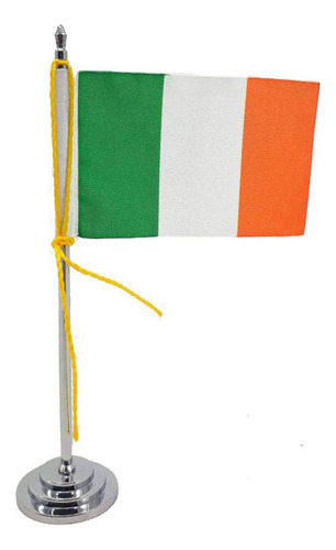 Mini Bandeira De Mesa Da Irlanda 15 Cm Poliéster