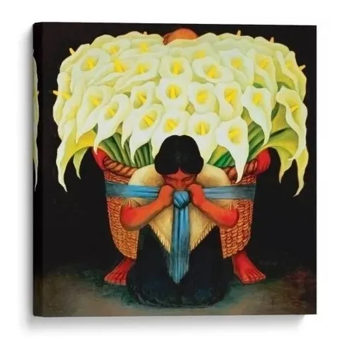 comprar Cuadro Cargador De Flores Diego Rivera En Lienzo Canvas