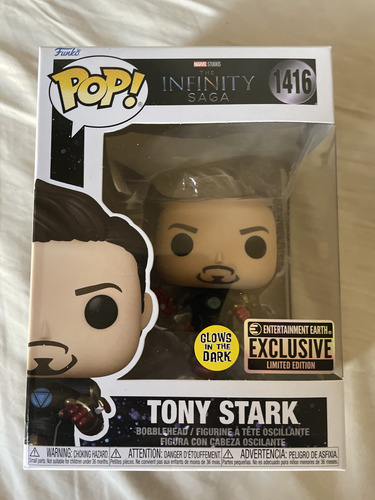 Funko Pop! Exclusivo De Tony Stark 1416 Glow De Marvel (Usado)