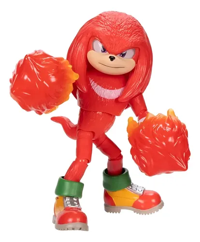 Boneco Articulado Knuckles Mão Fogo 12,5cm Sonic 3 O Filme