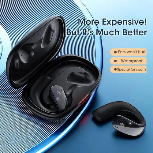 Fone De Ouvido Bluetooth Condução Óssea Com Clipe De Orelha