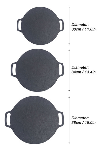 Sartén Antiadherente Para Barbacoa Con Asas De Metal Para Us