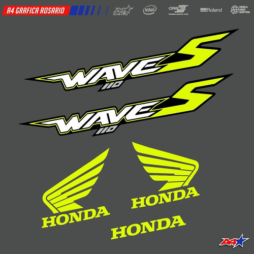 Calcos Honda Wave 110 110s 2021 - Color Personalizado