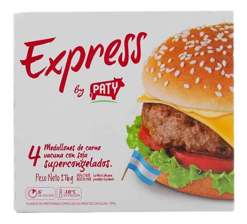 20 Hamburguesas Paty Express X 69 Gr C/u