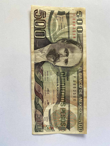 Billete De $500 Pesos Mexicanos