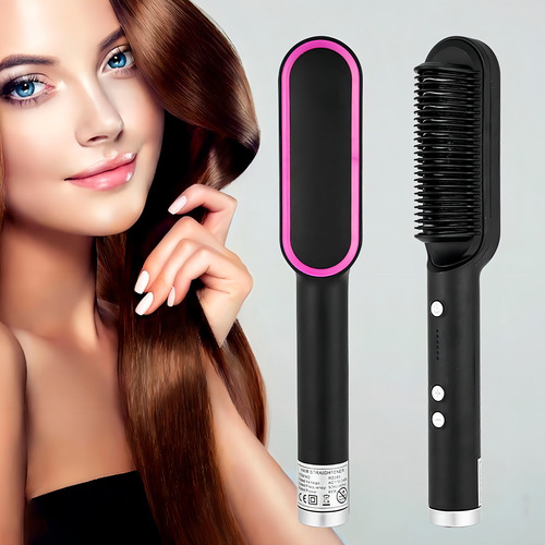 Escova 3 Em 1 Secadora Portátil Alisa Cabelo 110/220v Bivolt
