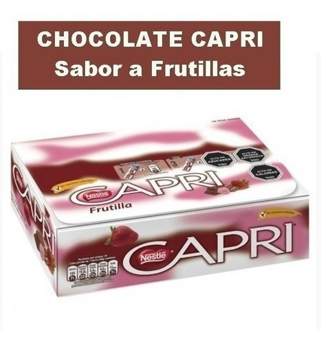 Chocolate Capri Sabor Frutilla 24 Unidades