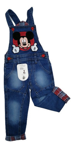 Pantalón En Oberol Jeans De Mickey Para Niños