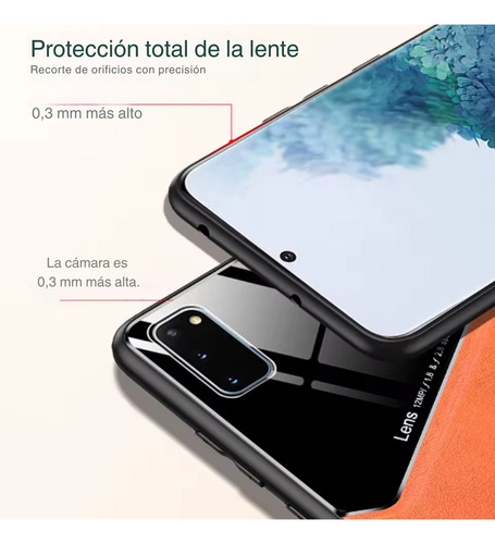 Funda Para Galaxy A72 Con Mica Varios Modelos Antigolpes Rojo Leather Acrilic