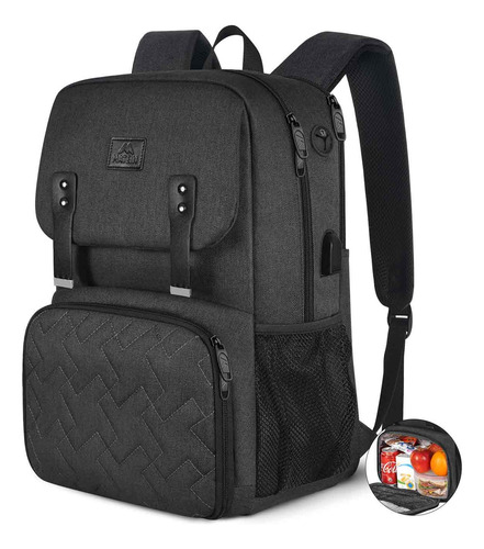 Mochila Lonchera Urbana Con Bolsillo Térmico Y Porta Laptop