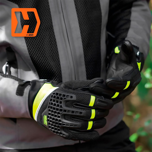 Guante Moto Con Protecciones - Hombre - Negro/amarillo