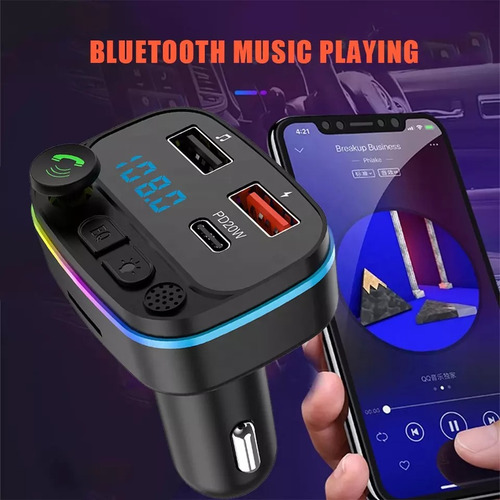 Rector Bluetooth Auto Transmisor Fm Mp3 Cargador Usb Auto