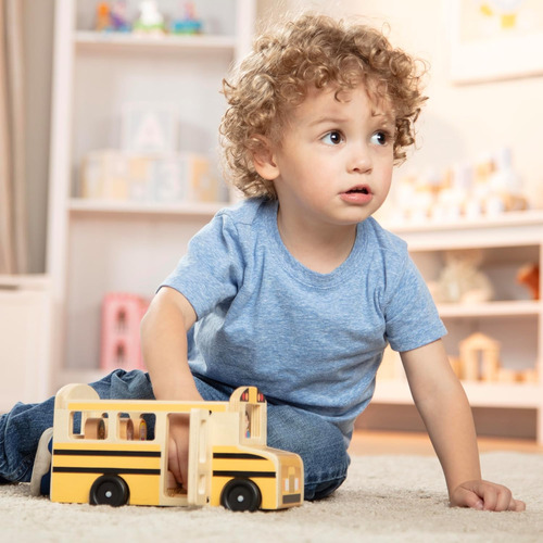 Melissa & Doug Autobús Escolar Juego De Juguetes De Madera C