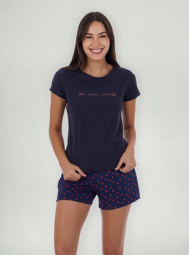 Conjunto Pijama Playera Short Skiny