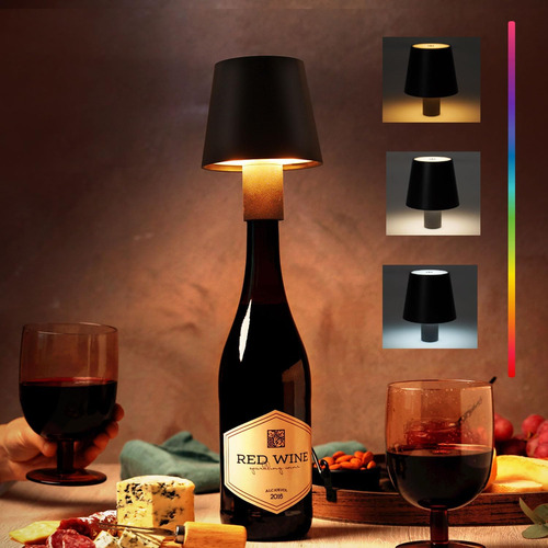 Lámpara De Botella De Vino Led De 1 Paquete, Lámpara De Mesa