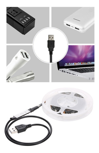 Ót Lâmpada Led Ible Para Tv/mesa, Usb, 3 Teclas, 0,5 M