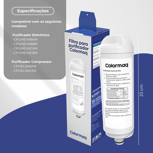 Filtro Refil Para Purificador Colormaq Eletrônico Polares