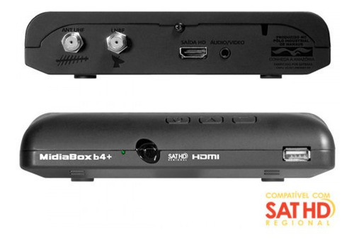 Imagem 5 de 6 de Receptor Midia Box B4+ C/ Conversor Digital Century Sat Hdtv