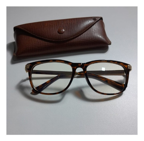 Óculos De Grau Degrade Preto Marrom Arredondado Vintage Usad