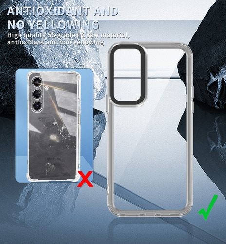 Funda Para Galaxy A56 5g Case Uso Rudo Crystal Transparente Claro Acrylic