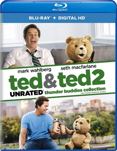 Blu-ray Ted 1 & 2 / Unrated Edition / Incluye 2 Films
